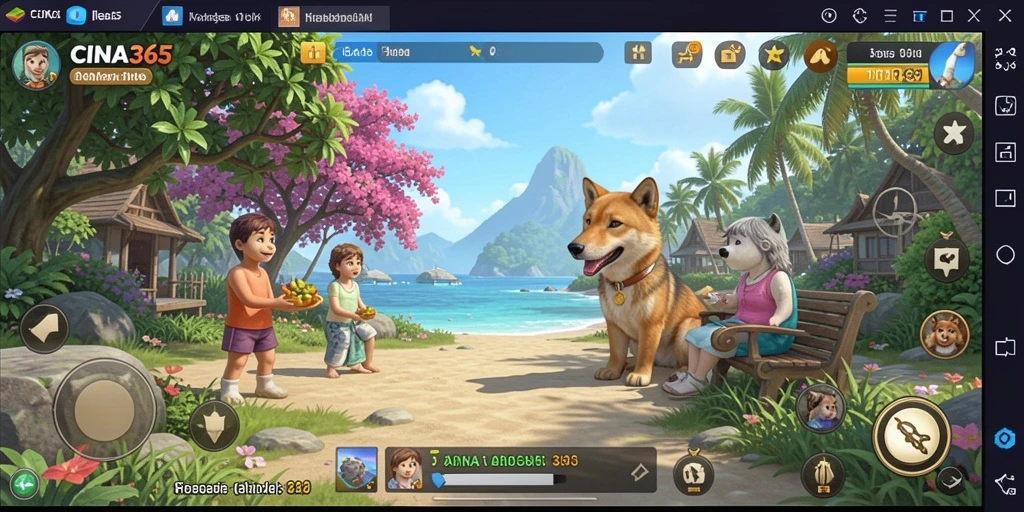Screenshot menarik dari gameplay CINA365 dengan berbagai tantangan.