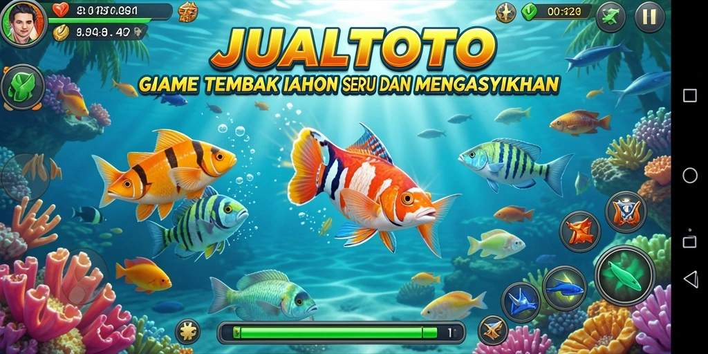 Gameplay seru Tembak Ikan di JUALTOTO.
