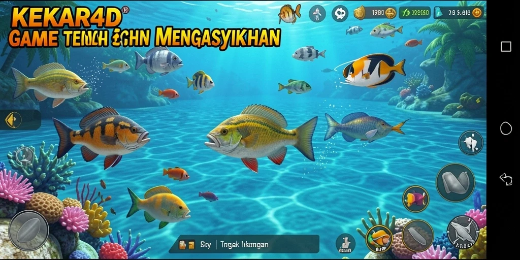 Tampilan gameplay menarik dari KEKAR4D saat menembak ikan.