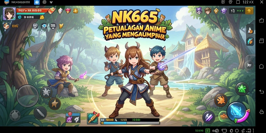 Menampilkan karakter anime dalam aksi pertarungan yang seru.