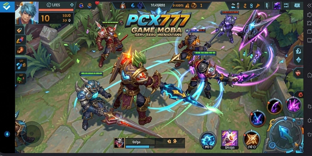 Gameplay seru di PCX777 dengan pertarungan tim yang intens.