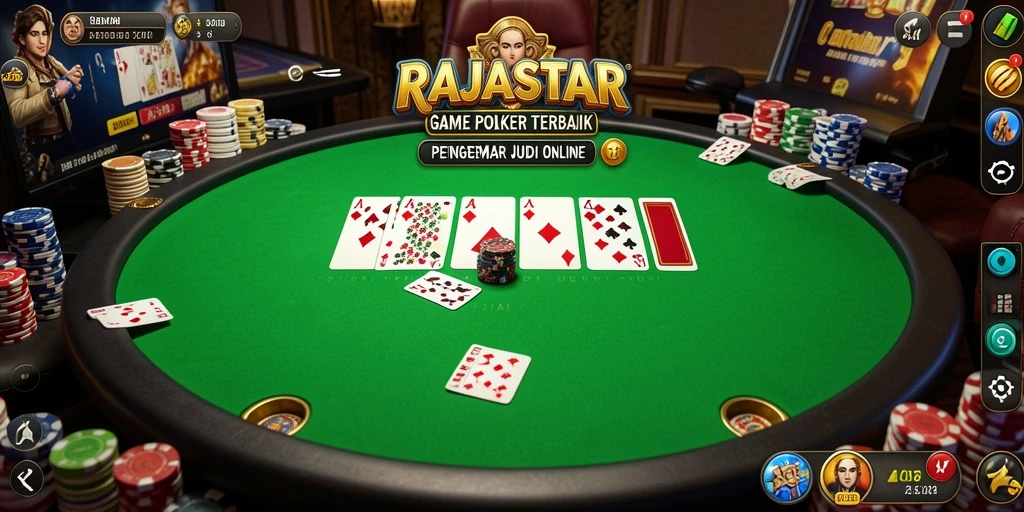 Tampilan gameplay poker yang menarik di RAJASTAR.