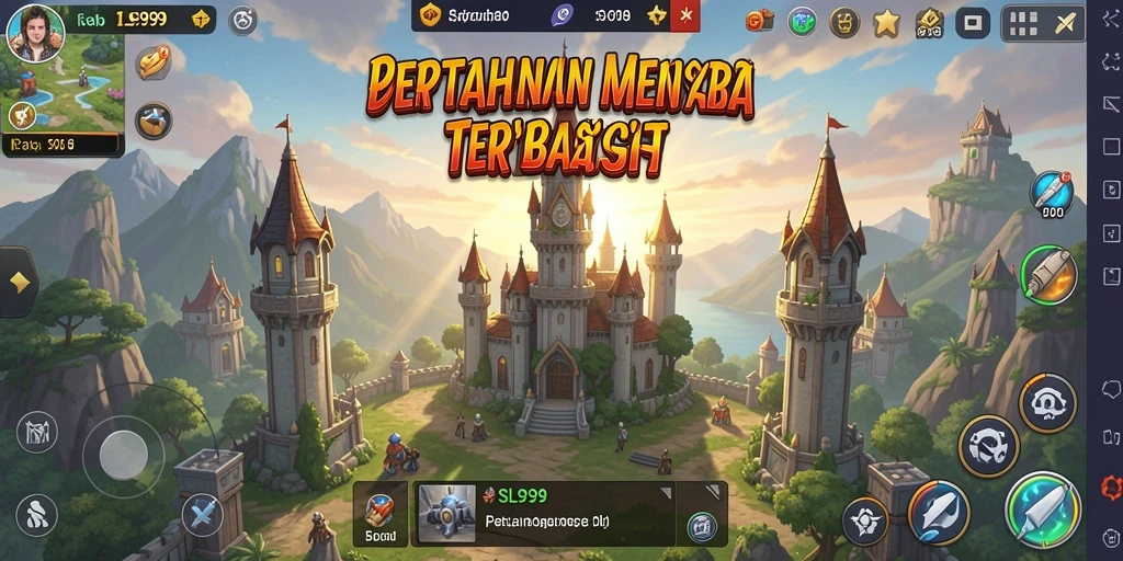 Tampilan menarik dari gameplay Tower Defense SL999 yang mendebarkan.