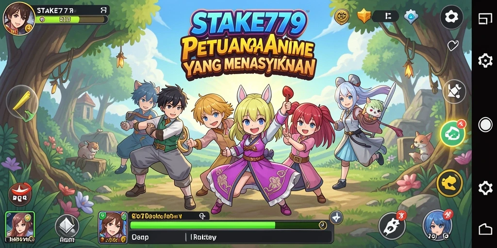 Screenshot gameplay STAKE779 menampilkan aksi karakter anime yang dinamis.